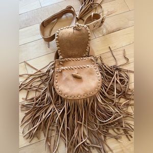 Genuine leather Janis fringe bag - brand new